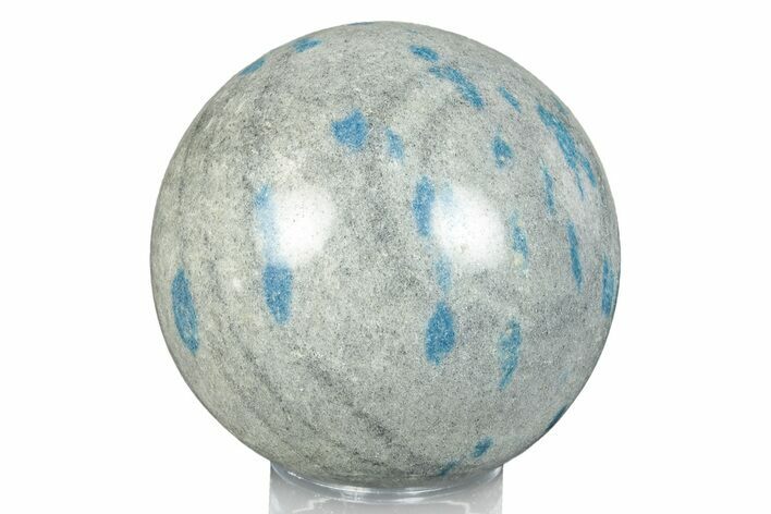 Blue Polka Dot Stone (Apatite & Cleavelandite) Sphere #246460